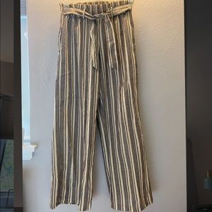 Sienna sky blue and white striped palazzo pants
